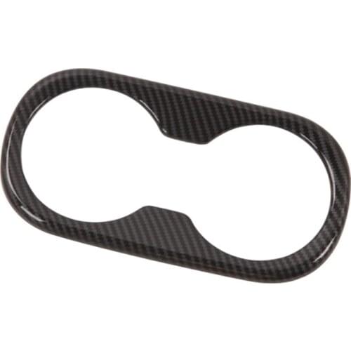 For Toyota Prius 2019 2020 Carbon Fibre Rear Seat Water Cup Cover Frame Interior Trims Car Deconation Accessories