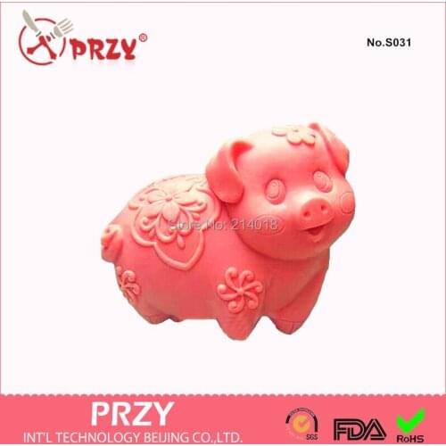 Soap Mold Cake Decoration Mold Handmade Soap Mold Sell Hot Zodiac Pigs Modelling Silicon No.s031 Aroma Stone Moulds PRZY