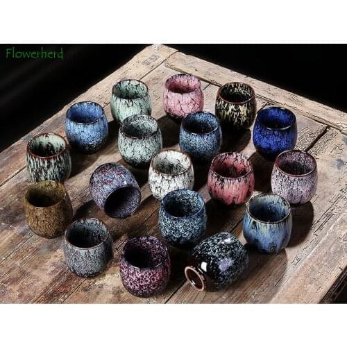 Bone China Tea Set Ceramic Porcelain Cup Tea Teaware Large Kiln Changed Retro Ceramic Kung Fu Tea Set Single Tea Cup Tea Sets