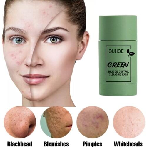 Oil Contro Acne Clearing Solid Mask Stick Deep Cleansing Blackhead Refine Skin Pores Refreshing Moisturizing Mud Face Film TSLM1