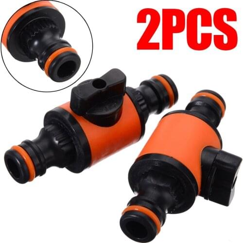 1/2 Pcs Garden In line Tap Pipe Shut Off Valve Fitting 1/2 Inch Outdoor Garden Watering Irrigation Connectors