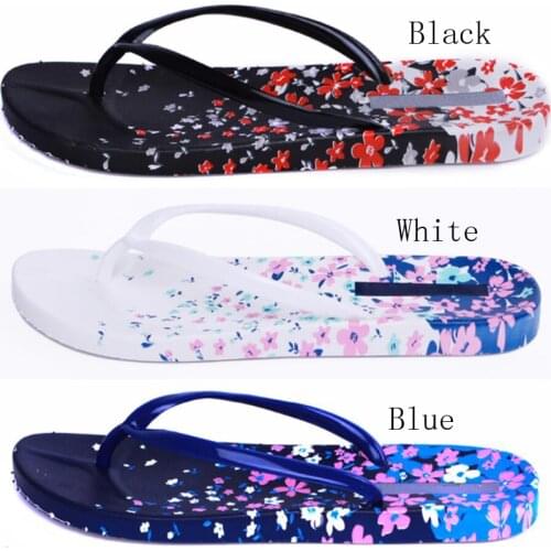 Fashion New Printing Small Flower Flip-flops Non-slip Outdoor Beach Flip-flops Slipper