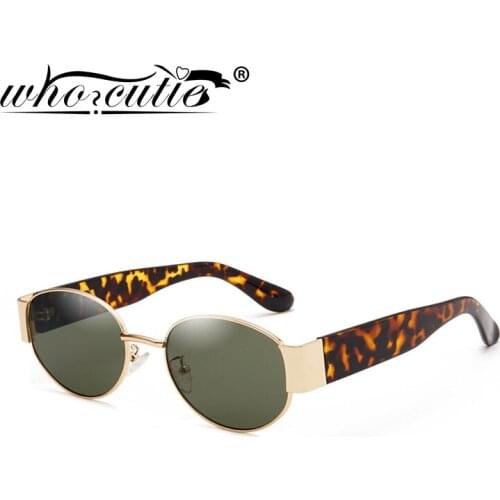 WHO CUTIE Fashion Vintage Oval Sunglasses Men Women Brand Designer Retro Round Steampunk Sun Glasses Male Female Goggles S178