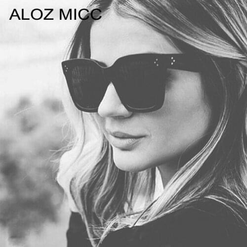 ALOZ MICC NEW Fashion Sunglasses Women Vintage Brand Design Square Luxury Sun Glasses Oversize Shades Eyewear Oculos UV400 Q110