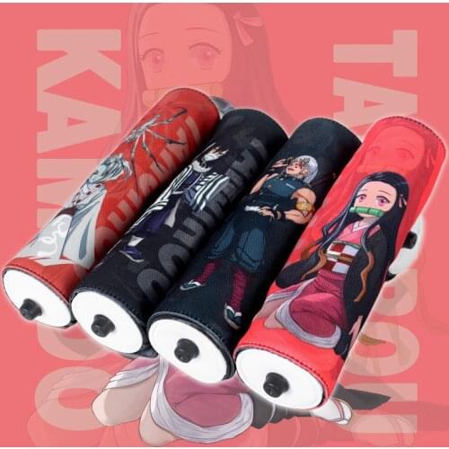 Anime Demon Slayer Pen Bag Kamado Tanjirou Scroll Pencil Case Cosplay Cartoon Cute Nezuko Student Gift