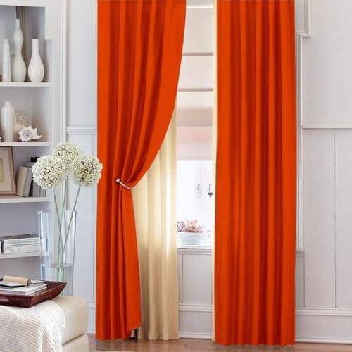 Nature Curtain Pleated Backdrop Curtain-Together with Orange 80x260 cm-Crystal Renso