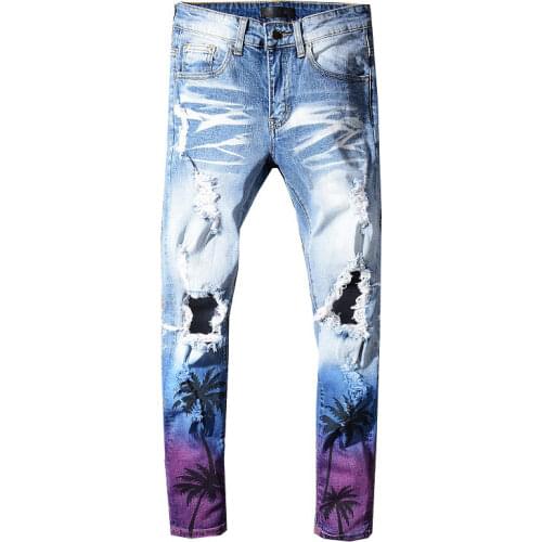 PURPLE WIND Mens Jeans