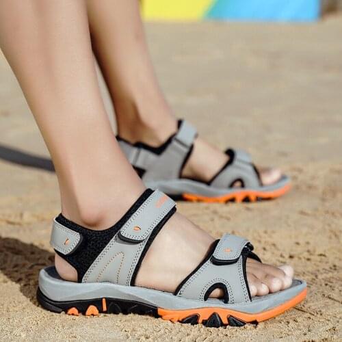 Sandalet Shoes Men Sandals Outdoor Leather Sandalia Masculina De Praia Roman Gladiator Summer Mens Sandal Big Size