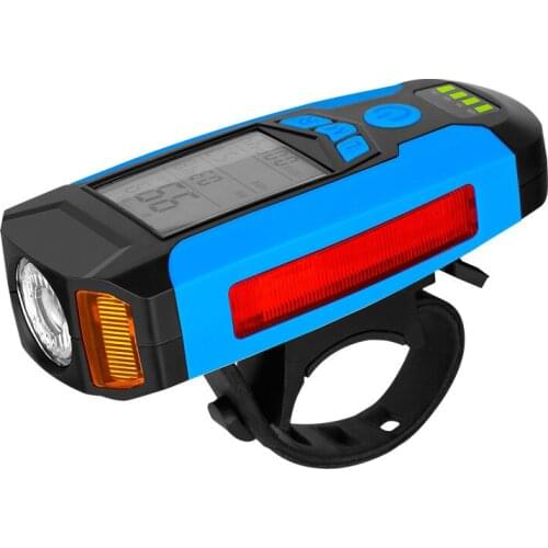 Bicycle Light Headlight Night Riding Lights Cycling Fixture Horn Code Meter Mountain Bike Power Torch Multi-Function Light