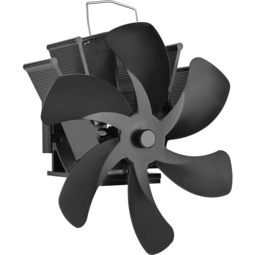 6 Blade Stove Fan Fireplace Heat Powered Fan for Wood Burning Log Burner- Quiet Design Circulates Warm Air