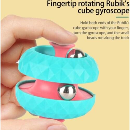 Rotating Track Magical Bead Metal Fingertip Decompression Infinity Cube Spinner Stress Relief Metal Pinball Puzzle Deform Toys