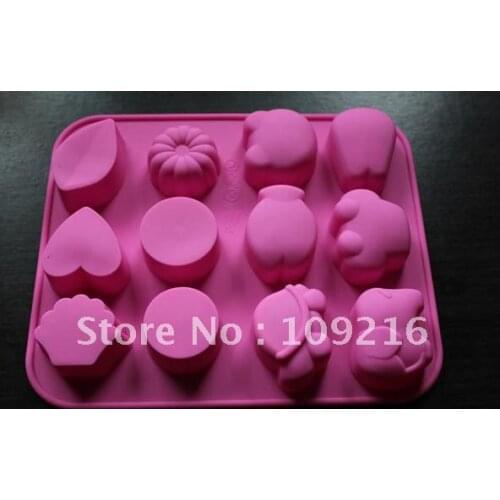 Green Good Quality 100% Food Grade Silicone Cake Mold/Chocolate Mold/Muffin Cupcake Pan Ecological Silicone Mold