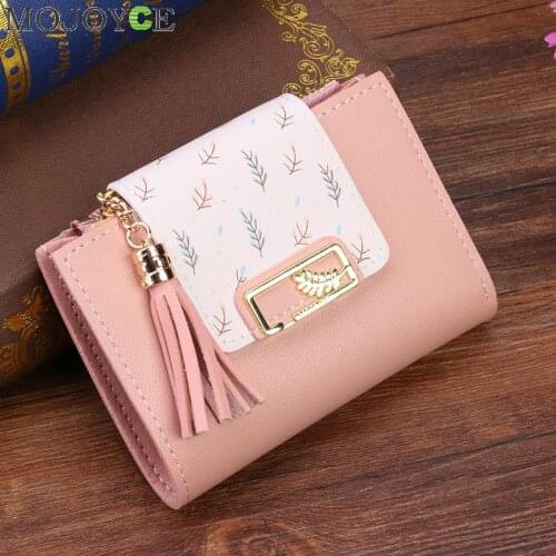 Tassel Women Wallet Small Cute Wallet Women Short Leather Women Wallets Zipper Purses Female Purse Clutch