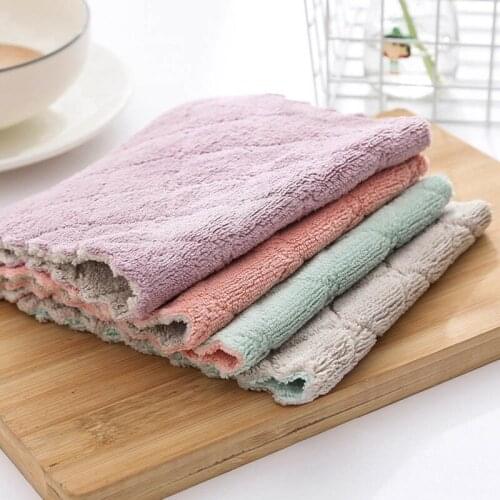 1pc Super Absorbent Microfiber Kitchen Dish Cloth High-efficiency Tableware Household Cleaning Towel Kitchen Tools Gadgets
