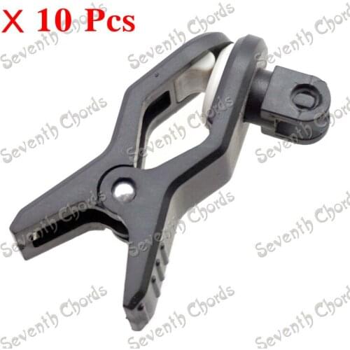 10 PCS Black Bass Guitar Violin Cello Musical Instruments Tuner Clamp / GUITAR PARTS