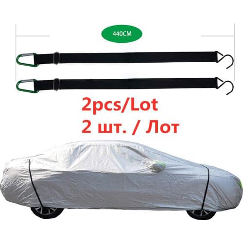 2pcs Car Clothes Fixed Elastic Automobile Hood Fixed Rope Strap Fixed Elastic Band Universal Car Cover Wind Car Cover Fixed Belt