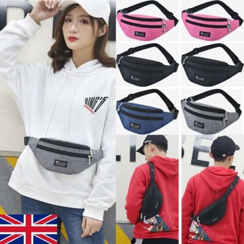 2019 Fashion Unisex Waist Bags Men Women Waist Fanny Pack Sport Travel Belt Zipper Waist Pouch Crossbody Bag
