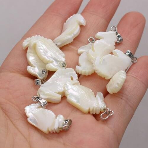 3PCS 2021 New Natural Freshwater Shell White Seahorse Shape Pendant Making DIY Fashion Necklace Earrings Jewelry Decoration Gift