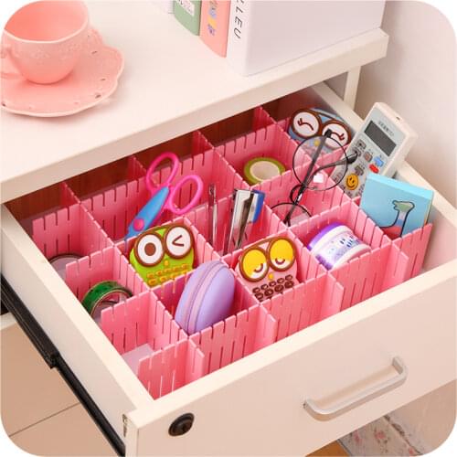 4pcs/lot Adjustable Drawer Organizer Board Storage Boxes Home Decor wardrobe Brief Clothes Boxs Divider ZSP53121