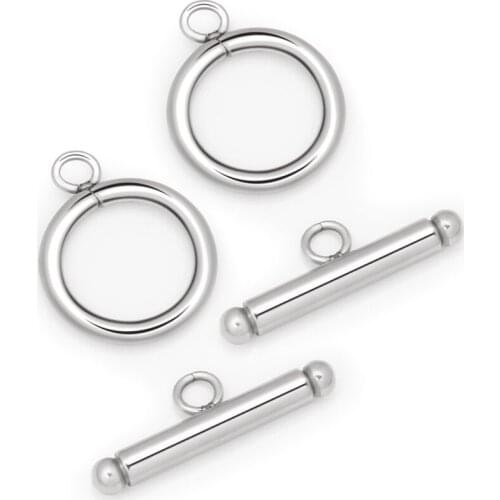 5Set/lot Stainless Steel Toggle Clasps OT Clasps Connector Diy Bracelet Jewelry Necklace Finding Buckles Accessories Wholesale