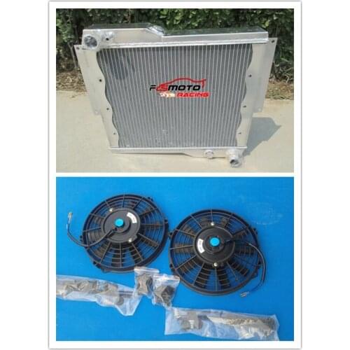 56mm Aluminum Radiator + FAN Cooling For 1973-1976 74 75 76 Rover MG MGB GT V8 Manual MT