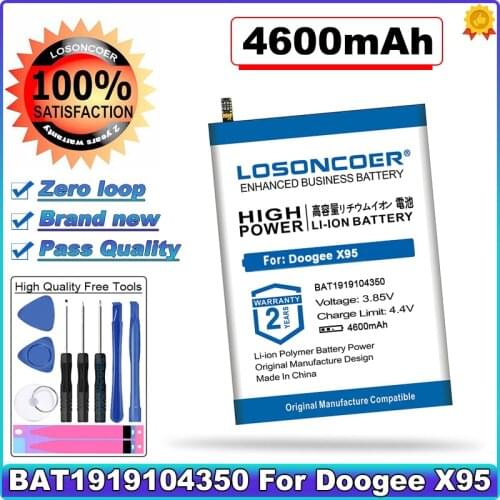 LOSONCOER BAT1919104350 4600mAh Battery For Doogee X95 Batteries