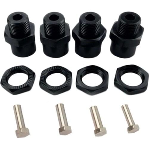 Aluminium 12Mm Tot 17Mm Wheel Hex Hubs Adapter Extension Conversie Noten Voor 1/10 Rc Car Upgrade 1/8 banden