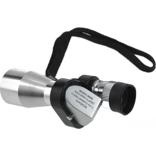 Aluminum 8X20mm Corner Mini Pocket Telescope Monocular