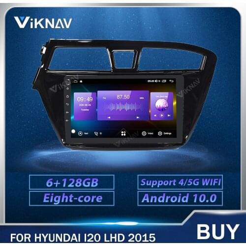 2 Din Car Radio Touch Screen GPS Navigation Android Head Unit For Hyundai I20 LHD 2015 Car stereo Multimedia Player 128g