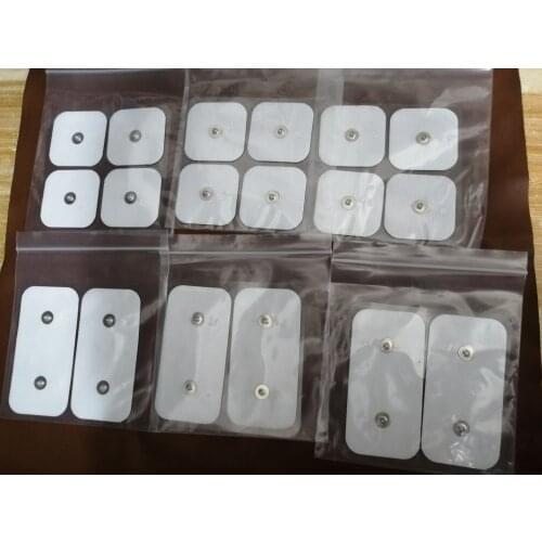 18pcs 5x5cm 5x10cm Self Adhesive Electrode Pad Electrodes for Tens Compex Electrical Stimulator Dual Snap Electrodes
