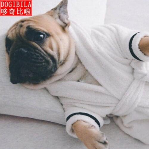 Pet dog robe fadoukebago small and medium sized dog bibulous bathrobe pet chaopai bathrobe