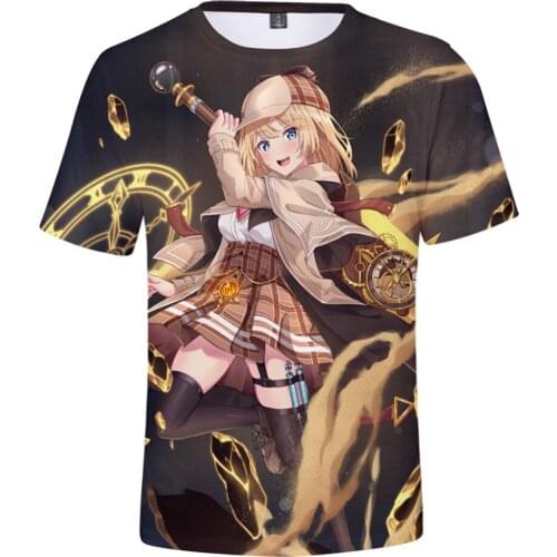 HOLOLIVE VTuber Watson Amelia 3D Printed Spring Summer Preppy Men/Women Street Clothes T-shirt Streetwear Kawaii style
