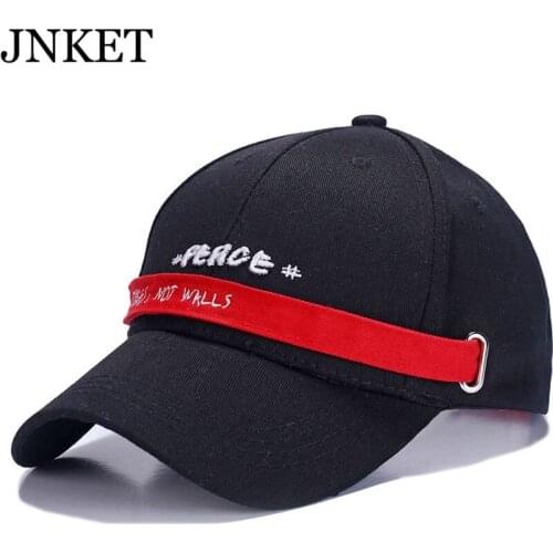 JNKET Long Strap Hip Hop Hats Men Women Fashion Punk Baseball Caps Snapbacks Hats Letters Embroidery Cap Outdoor Sunhat