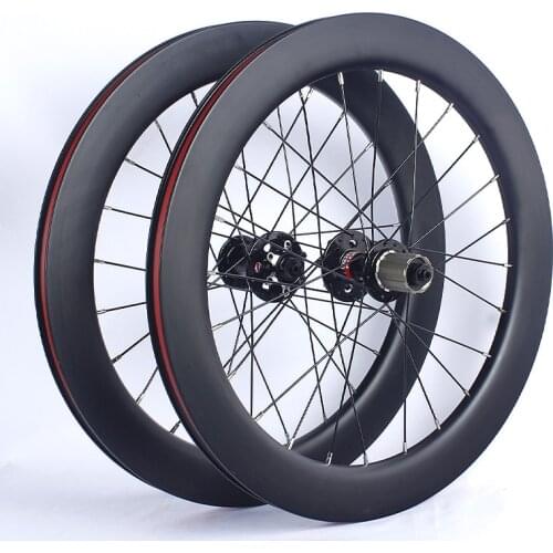 Carbon fiber Bicycle wheelset 20 inch 451 / 406 Disc brake Bearing 50mm 8-11speed 24H 100x135mm Ultra-Light foldable bike wheel