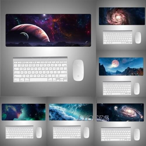 Gaming Desk Pads Cute Desk Mats Deskpad Creative Starry Sky Kawaii Mouse Pad Large for Office Computer Keyboard Writing Desk Mat