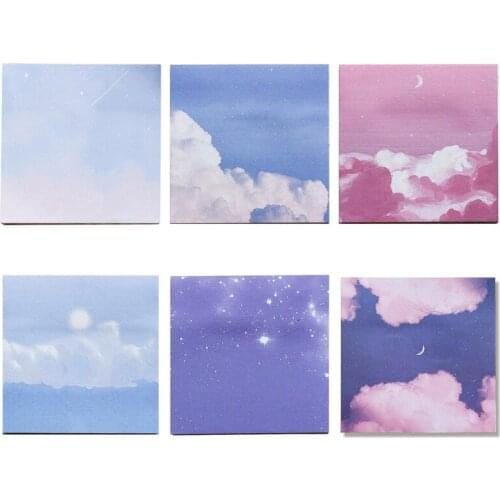 Creative Sticky Note Paper Pad 80 Sheet/Pad Starry Night Sky Oil Painting Style