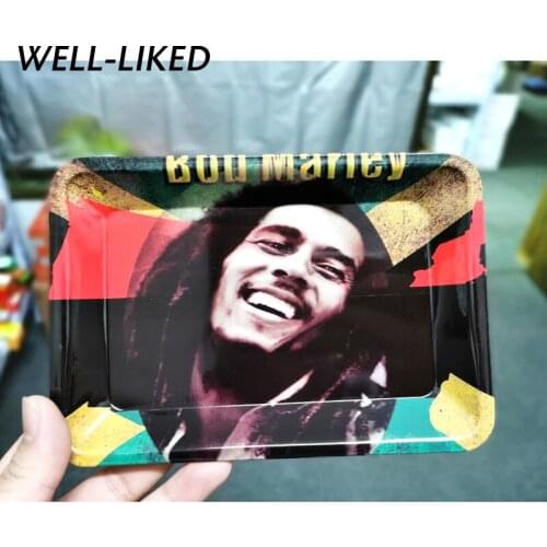 Cool Men Smoke Tobacco Metal Rolling Hot Tray Cigarette Container Tobacco Grinder Storage for DIY Smoking Grinder Wholesale gift