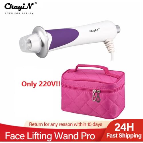 Microcurrent Face Lifting Wand Pro Skin Care Device Anti Aging Skin Tighten Warm Facial Massager Oxygen Injection Wrinkle Remove