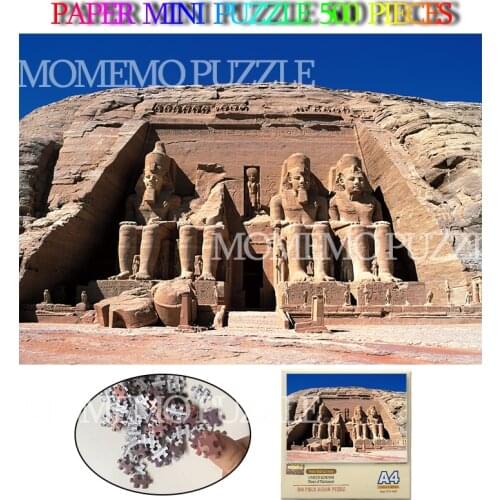Abu Simbel Mini Paper Puzzles Toys Egypt Historic Building Landscape Paper Mini 500 Pieces Jigsaw Puzzles Adults Brain Challenge