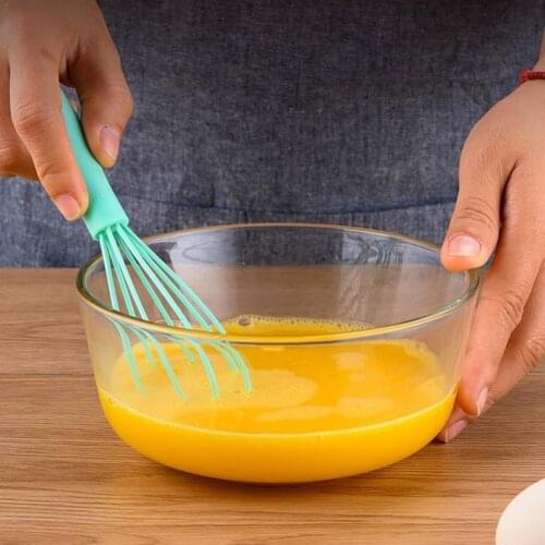 Multifunctional Rotary Manual Egg Beater Mixer Mini Plastic Kitchen Egg Whisk Bake Tool Egg Agitator Silicone Eco-Friendly