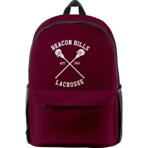 3D teen wolf 24 STILINSKI Backpack Oxford School Tracksuit Men Women High Teenager Girl Child Bag Travel Backpack