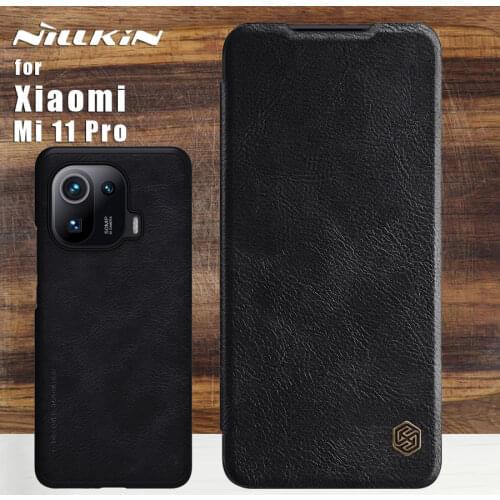 Nillkin For Xiaomi Mi 11 Pro 5G case qin Leather Pu full 360 Phone Case Protective Back Cover For Xiaomi Mi 11 Pro
