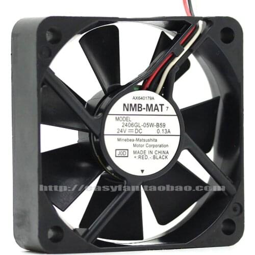 NEW NMB-MAT NMB 2406GL-05W-B59 24V 0.13A 6CM 6015 3lines frequency cooling fan