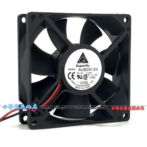 New original AUB0812H 12V 0.26A 8cm 8025 projector power supply mute cooling fan
