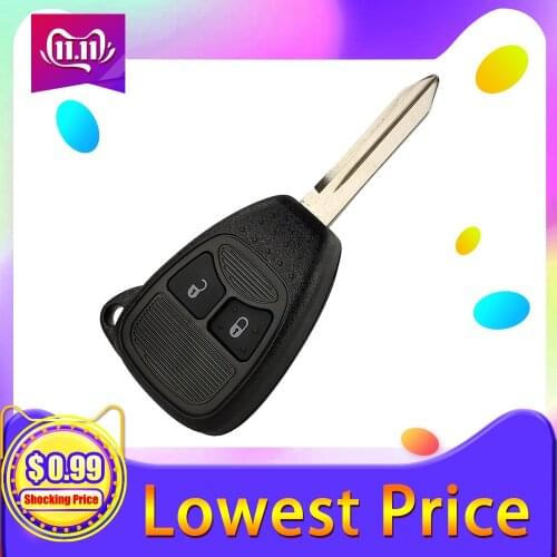 OkeyTech for Chrysler Dodge Dakota Durango Charger Jeep Grand Cherokee Chrysler 300 City Car Key Shell Cover Case 2 3 Button