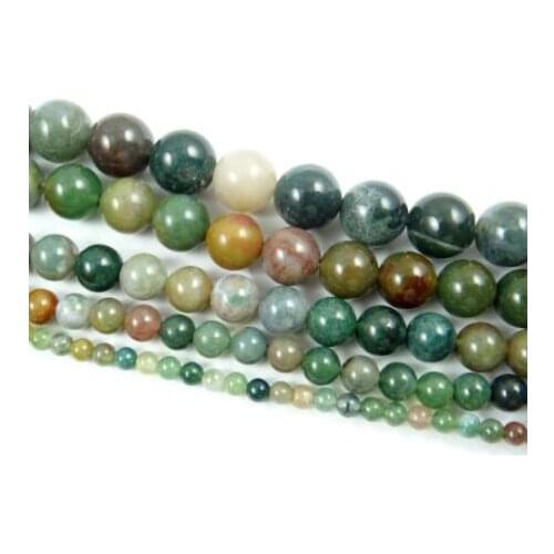 Wholesale fashion Smooth Natural Stone Round Loose GEM bead Handmade jewelry making jewelry15 "