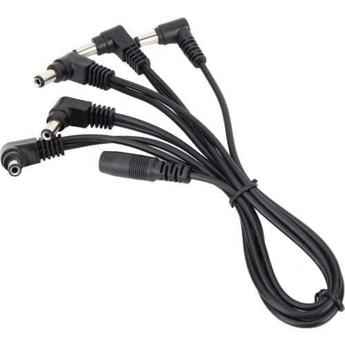 Guitar Effect Pedal Power Cable 5 Way Electrode Daisy Chain Harness Cable for Guitar Effects Pedal Power Supply Adapter Splitter