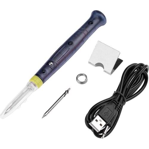 5V 8W Portable USB Electric Powered Soldering Iron Pen Tip Touch Switch Kit Soldering Station Welding Temperature Gun Hand Tool