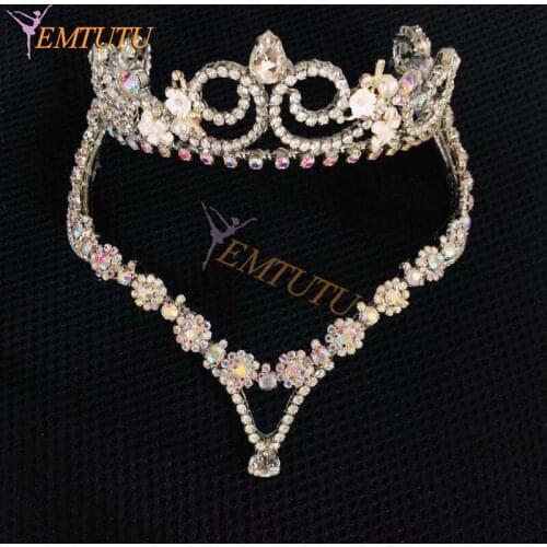 La Bayadere Professional Ballet Headpiece Crown Sleeping Beauty Silver Crystal Ballet Tiara Hand Made Ballet Headwear headdress