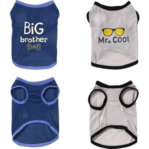 Simple Summer Clothes Striped Pet Vest Dog Clothes Cotton Cat T-shirt Dog Shirt Durable Summer Puppy Dog Accessory Sleeveless